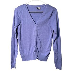 Divided H&M Cardigan Sweater V-Neck Periwinkle Blue Purple S
